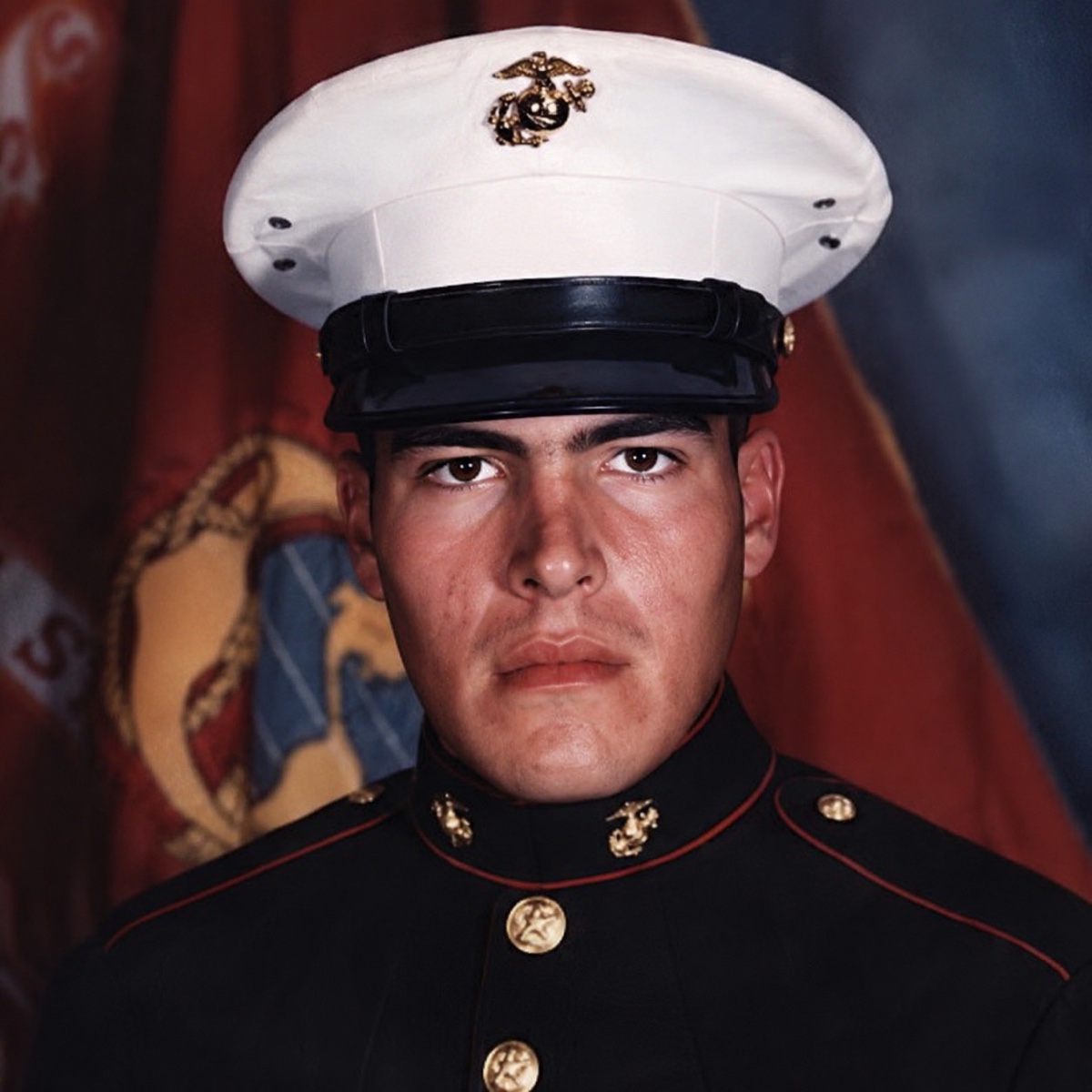 Jay Tapia in his United States Marine Corps dress uniform